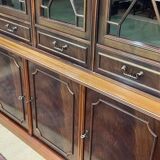 English two-piece mahogany bookcase, made in the 1970s