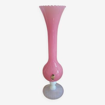 Vase opaline rose