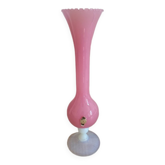 Vase opaline rose