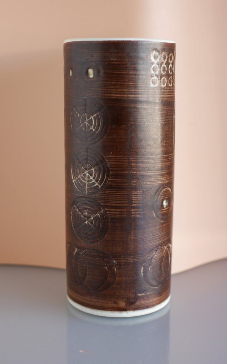 Vintage Scandinavian art pottery vase by Alberius for Rörstrand, Sweden, 1960s