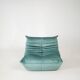 Togo set of armchair and pouf in mint velvet