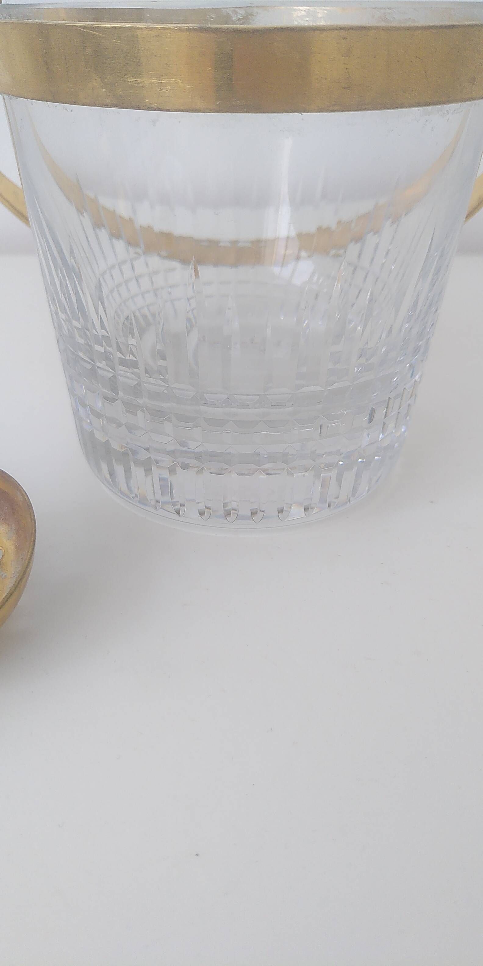 Seau à glace Baccarat - Modèle Piccadilly - Avec cuillère passoire d'origin