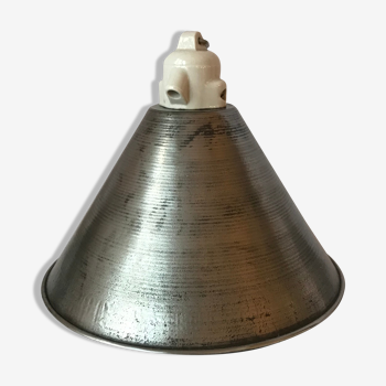 Conical lampshade iron and ceramic