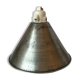 Conical lampshade iron and ceramic