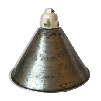 Conical lampshade iron and ceramic