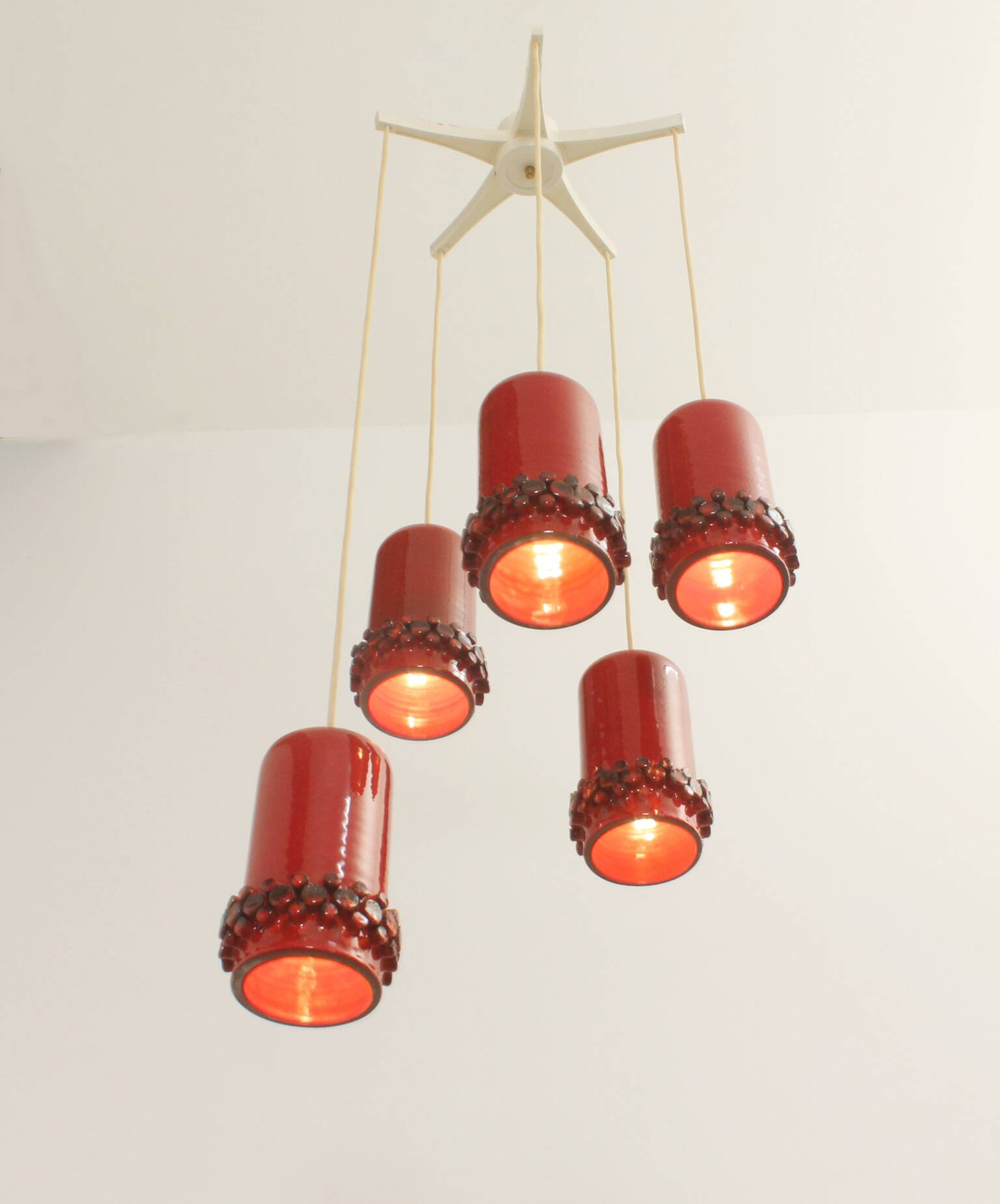 Ceralux cascade lamp by Hans Welling for Ceramano, Germany, 1960s