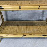 Vintage rattan shelf
