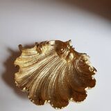 Shell shaped gilded bronze trinket tray small bowl
