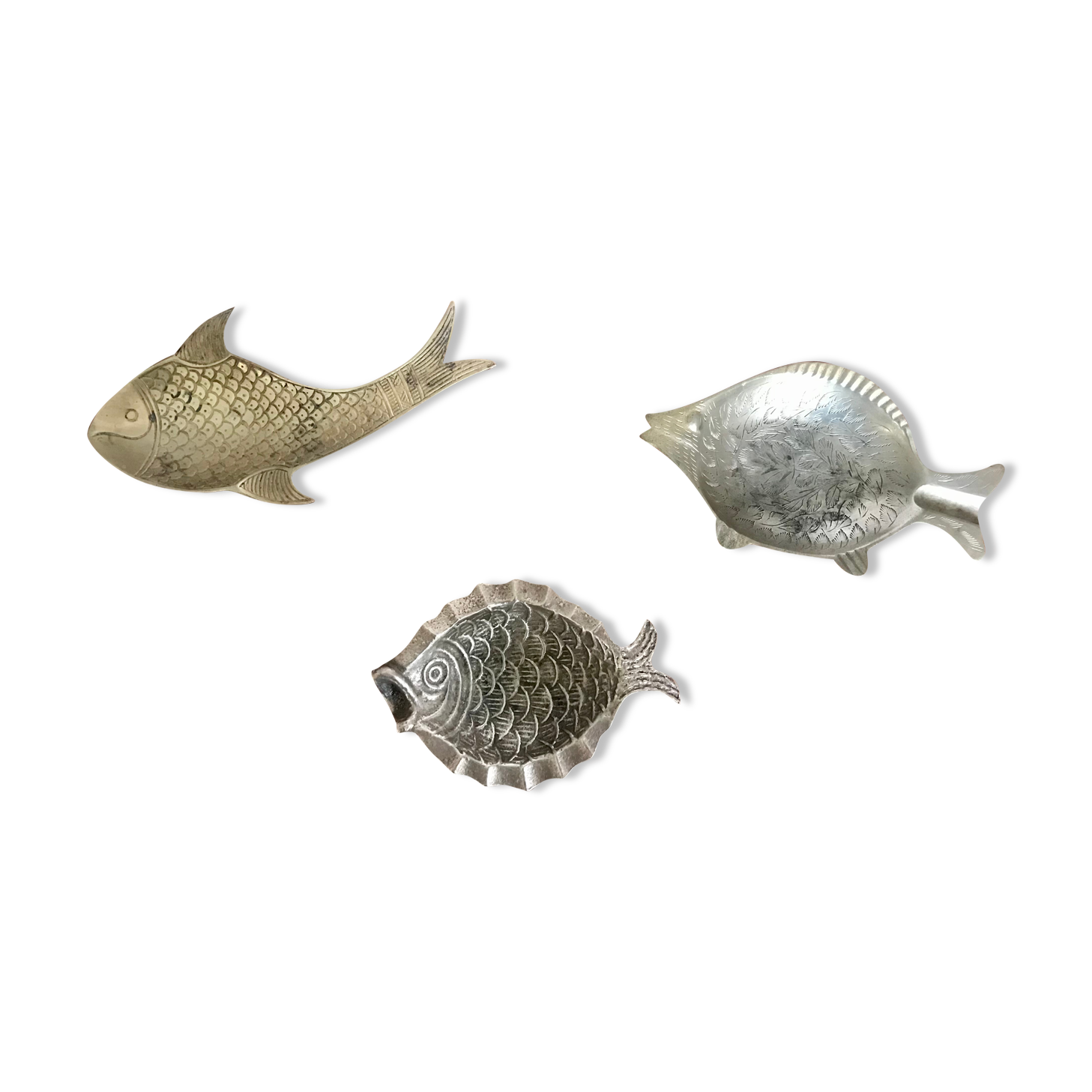 Brass fish ashtrays