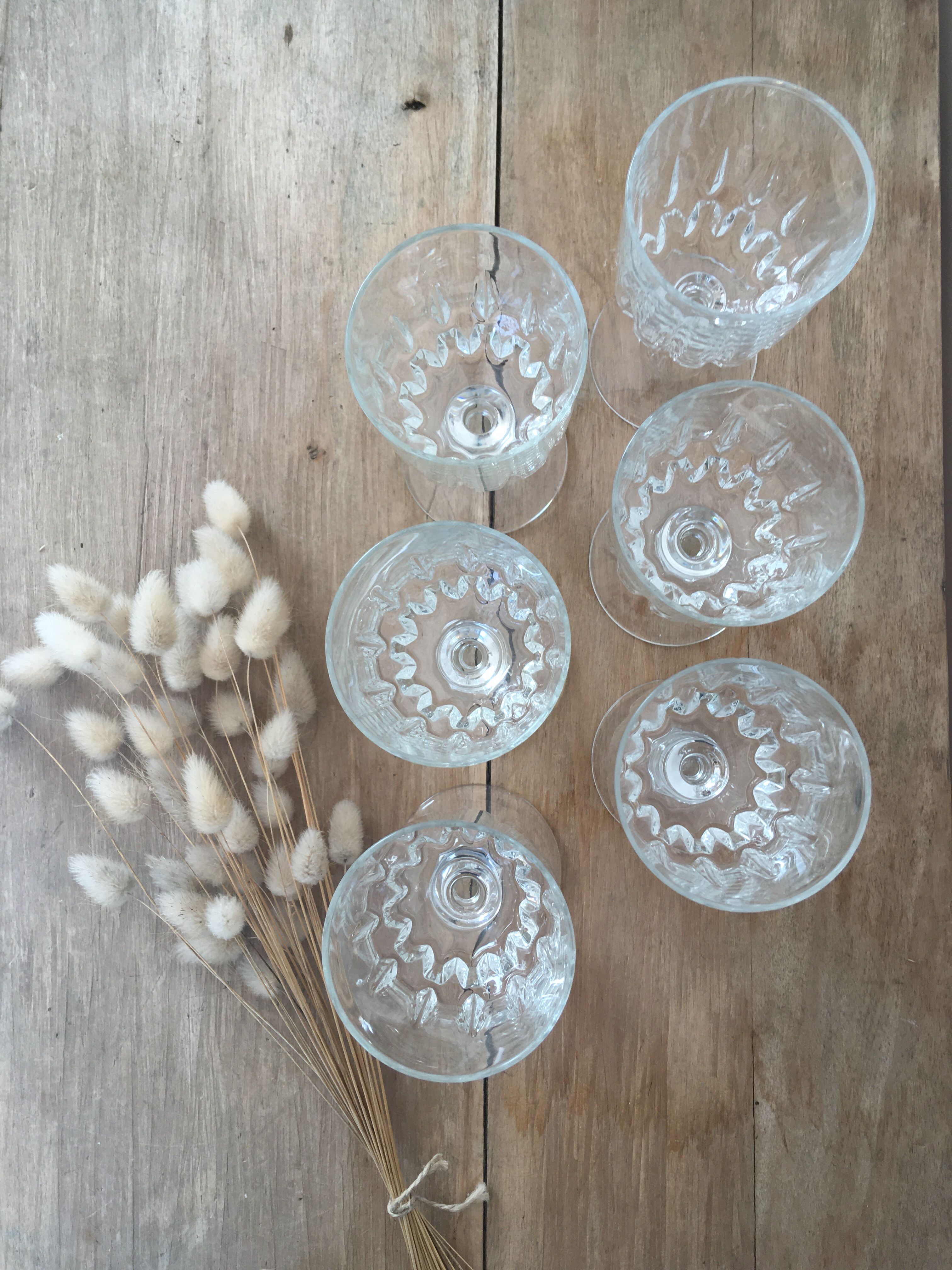 LOT 6 VERRES à Vin Vintage ROSALINE Luminarc Arcoroc Verre Rose Torsadé H12,5cm EUR 20,00 - FR