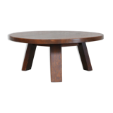 Brutalist mid-century dutch oak coffee table