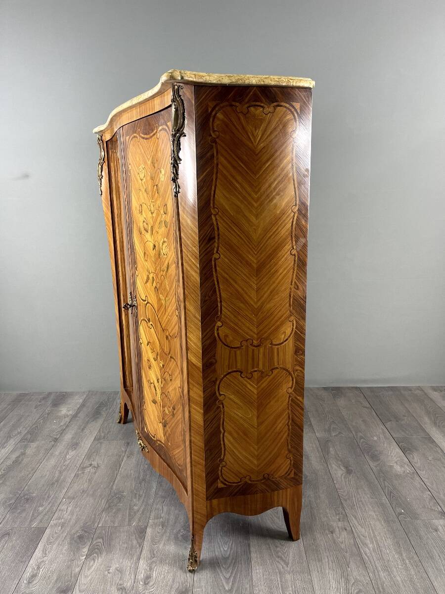Marquetry wardrobe in Louis XV style, 20th century