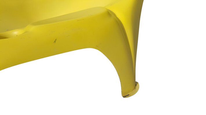 Modern mid-century yellow pool chaise longue