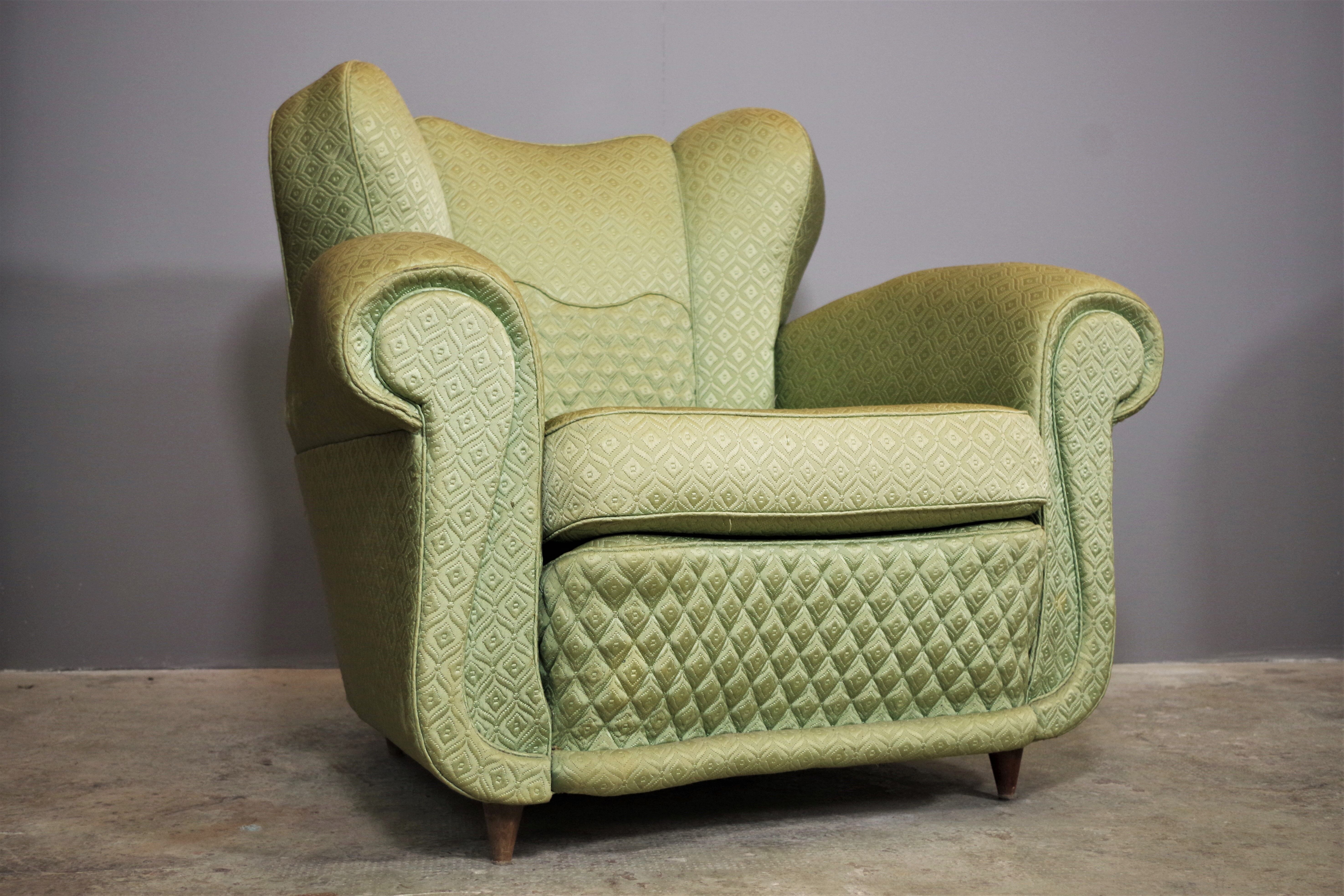 Fan-shaped armchairs set of 2