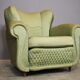 Fan-shaped armchairs set of 2