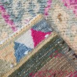 Soft Multicoloe Oushak Runner Rug, 75x397Cm