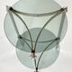 1970s chrome-plated steel tripod stool