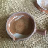 Series of 4 sandstone ramekins