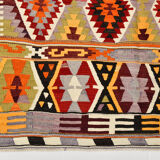 5x7 bold colorful kilim rug, 155x220cm