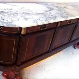 Buffet bar in solid walnut and marble
