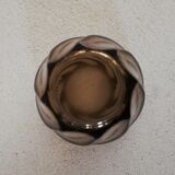 Luminarc twisted vase in smoked glass 1970s