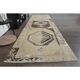 1970s Turkish Oushak handmade wool cotton beige runner rug 96x331