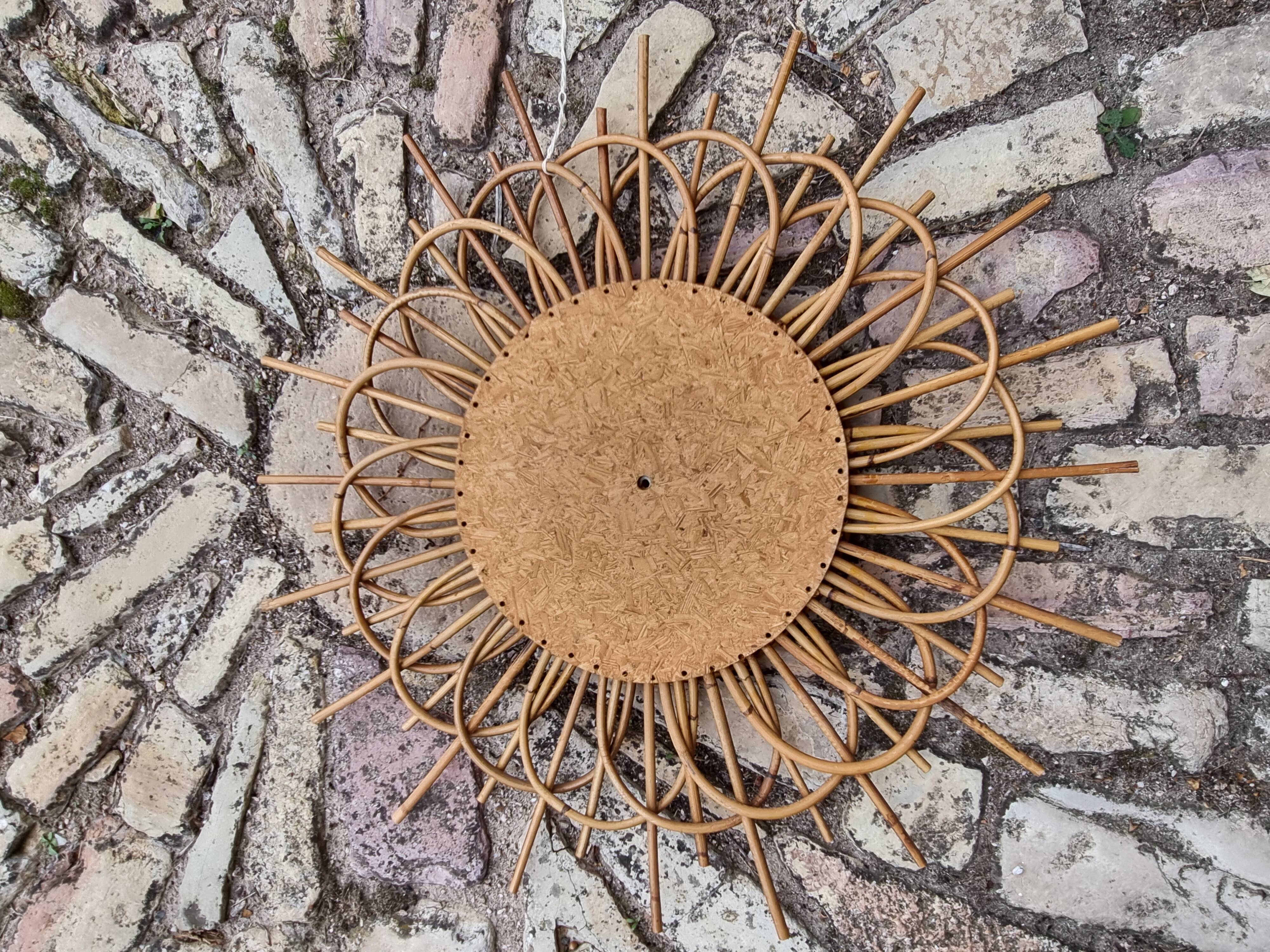 Rattan sun mirror 56cm