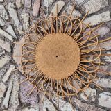 Rattan sun mirror 56cm