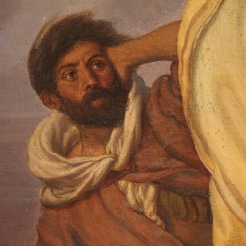Italian painting signed by Focosi and dated 1852, *Moses Breaking the Table
