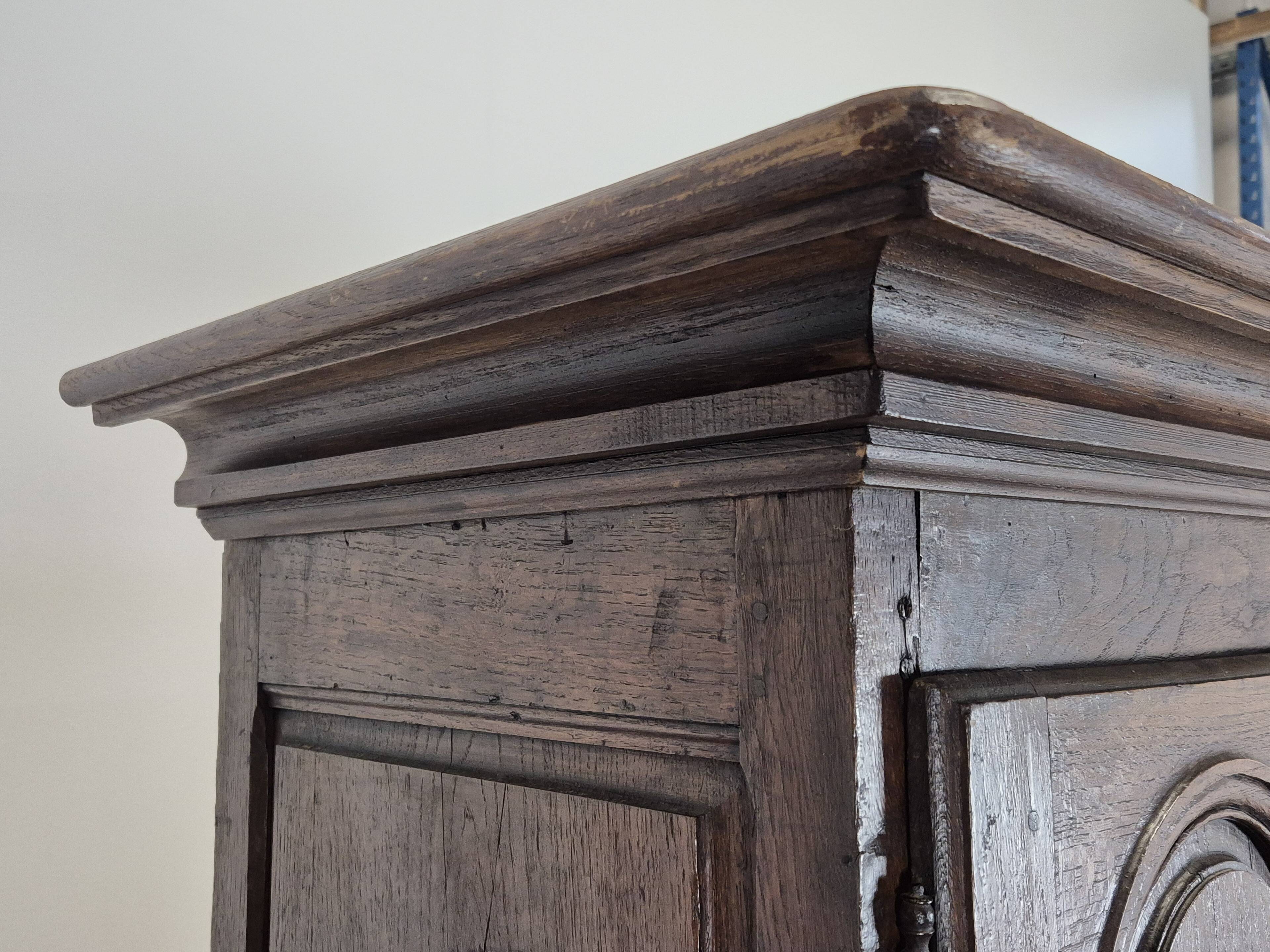 Small oak community cupboard
