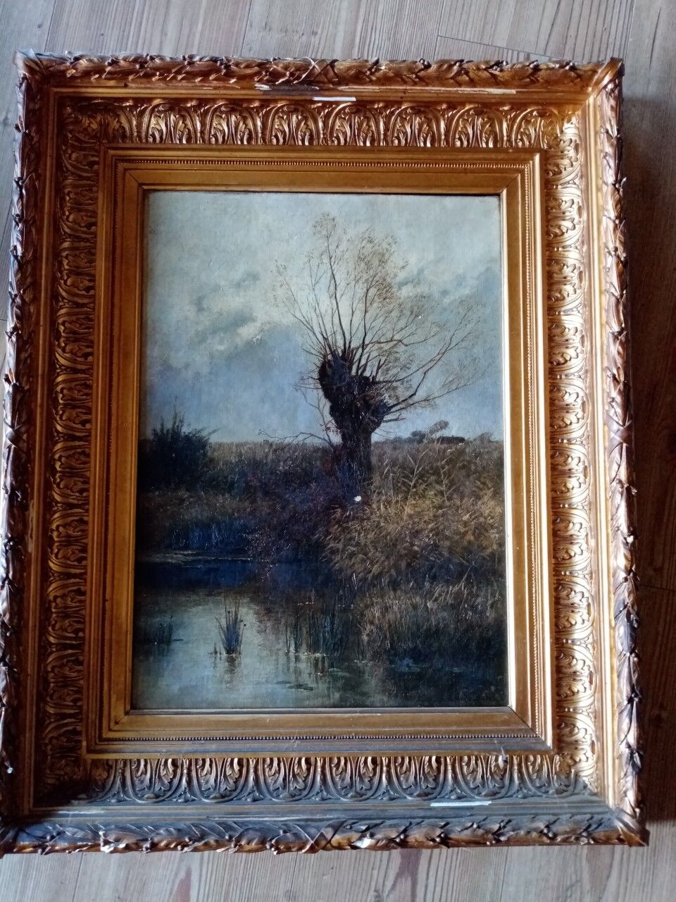 Oil on canvas framed by carl theodor meyer-basel 1860/1932