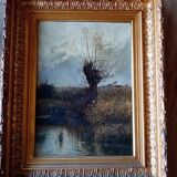 Oil on canvas framed by carl theodor meyer-basel 1860/1932