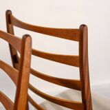 Set of 2 Danish Dining Chairs made of Teak and Beige Upholstery, circa 1960