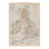 Old map Great Britain Ireland and Scotland 1897