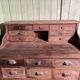 Antique solid wood workshop furniture with drawers