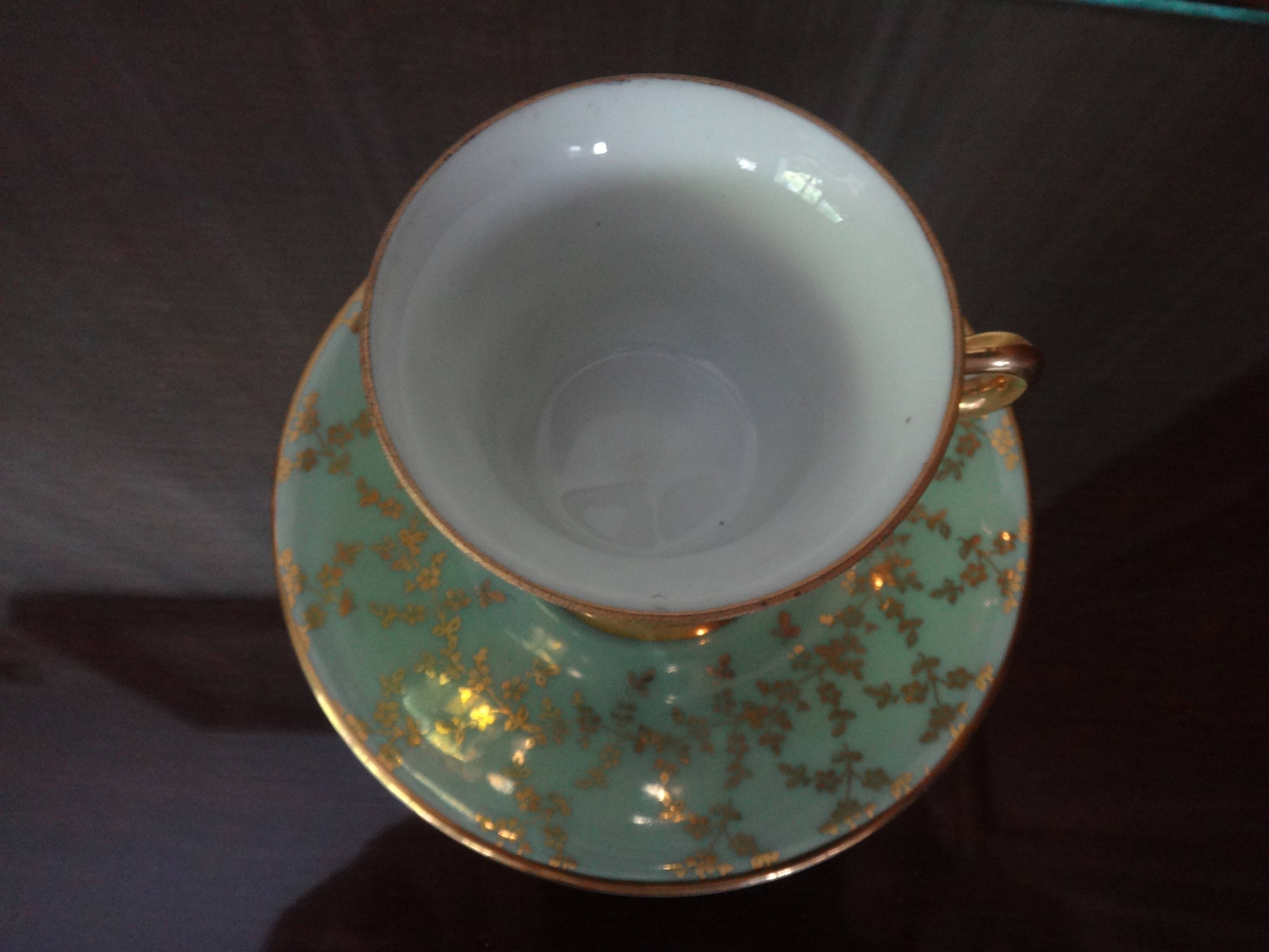 Limoges porcelain tripod cup