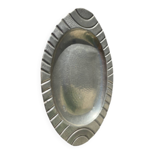 Plat en étain 1900 signé