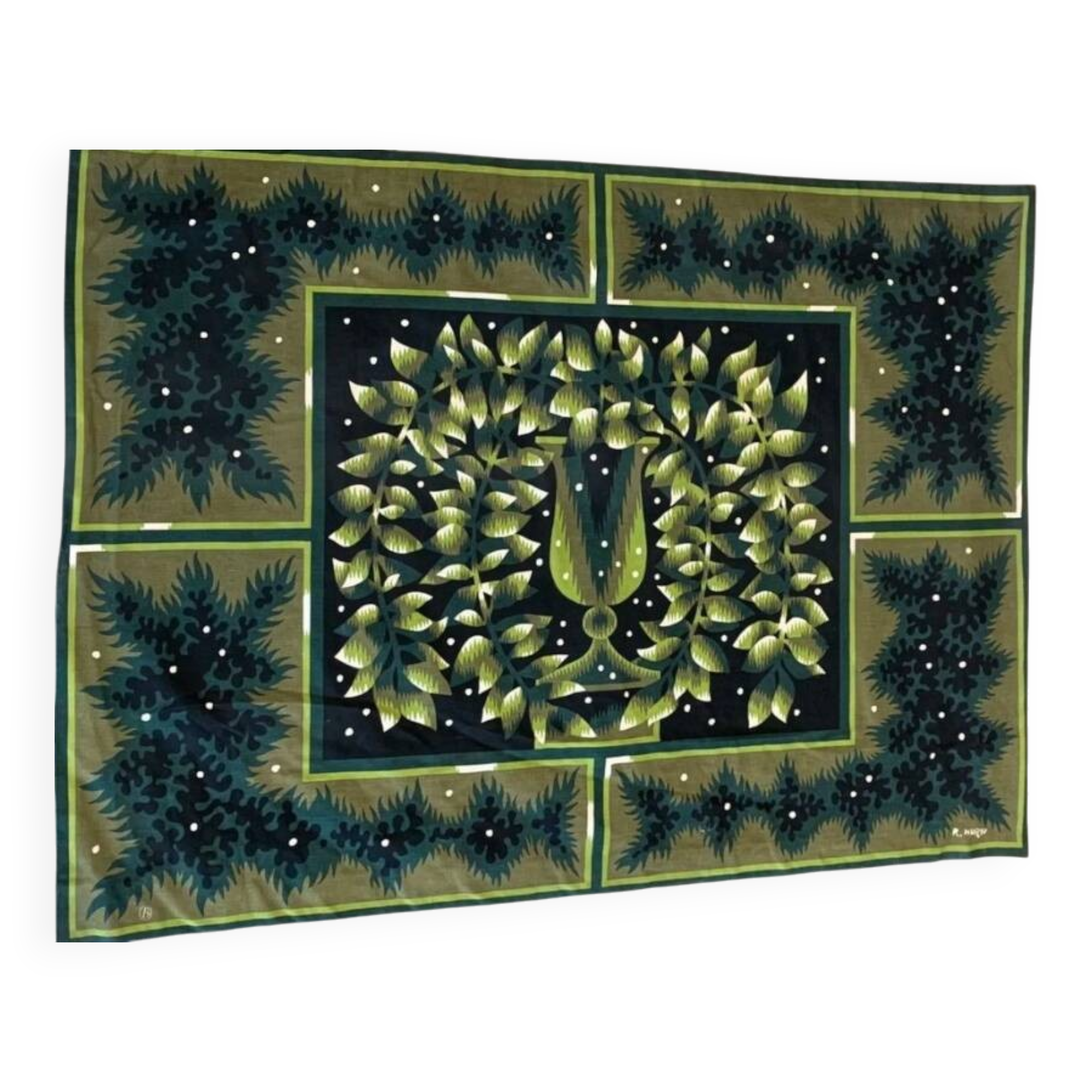 BRAUN ET CIE Tapestry - After Raymond HURTU - entitled "SQUARE"
