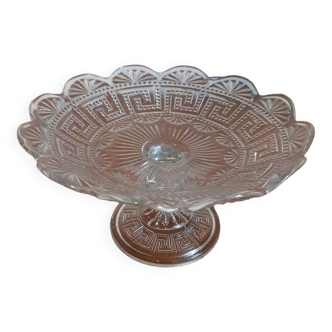 Small vintage art deco glass compote bowl