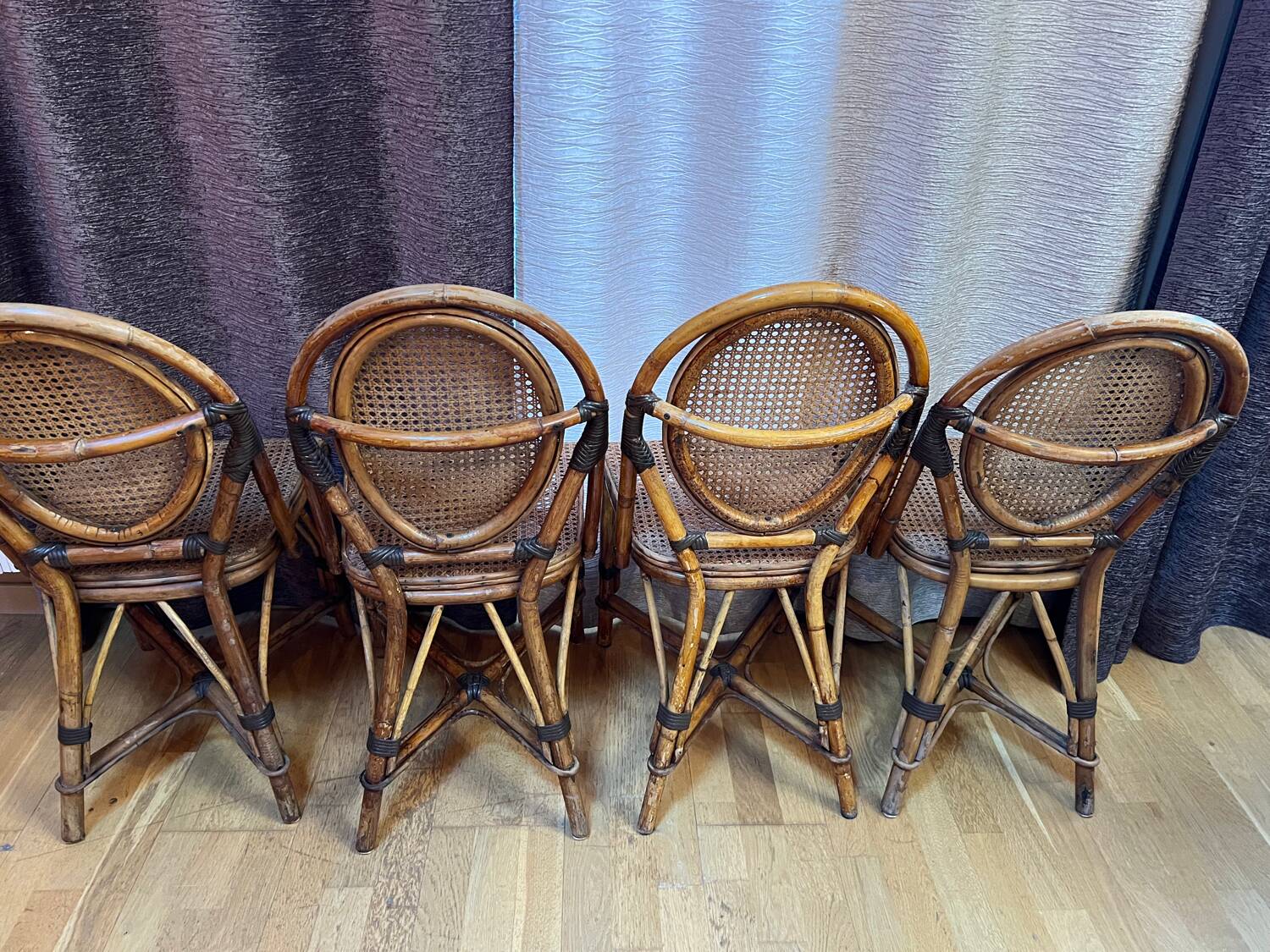 Chaises bistrot rotin