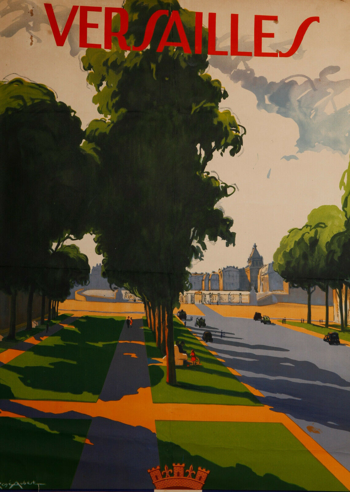 Poster René Aubert Versailles ideal stay State Railways Paris