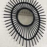 Rattan sun mirror