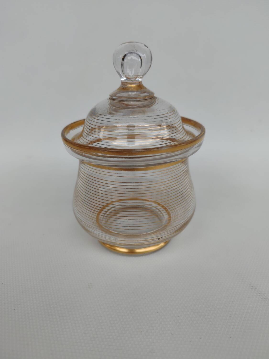 Crystal sugar bowl, early 20th century.