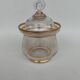 Crystal sugar bowl, early 20th century.