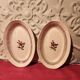 Pair of Armelle Sarreguemines hand-painted dishes