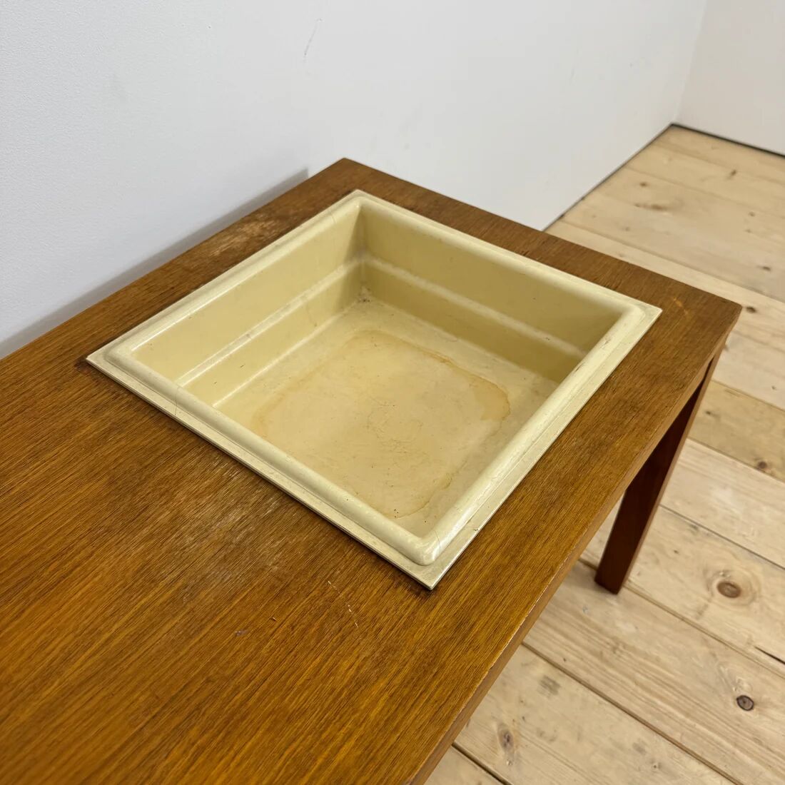 Scandinavian teak coffee table with planter, 1960.