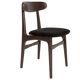 Black velvet armchair mid-century by Rajmund Halas, Poland, 1960.