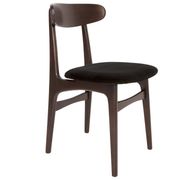 Black velvet armchair mid-century by Rajmund Halas, Poland, 1960.