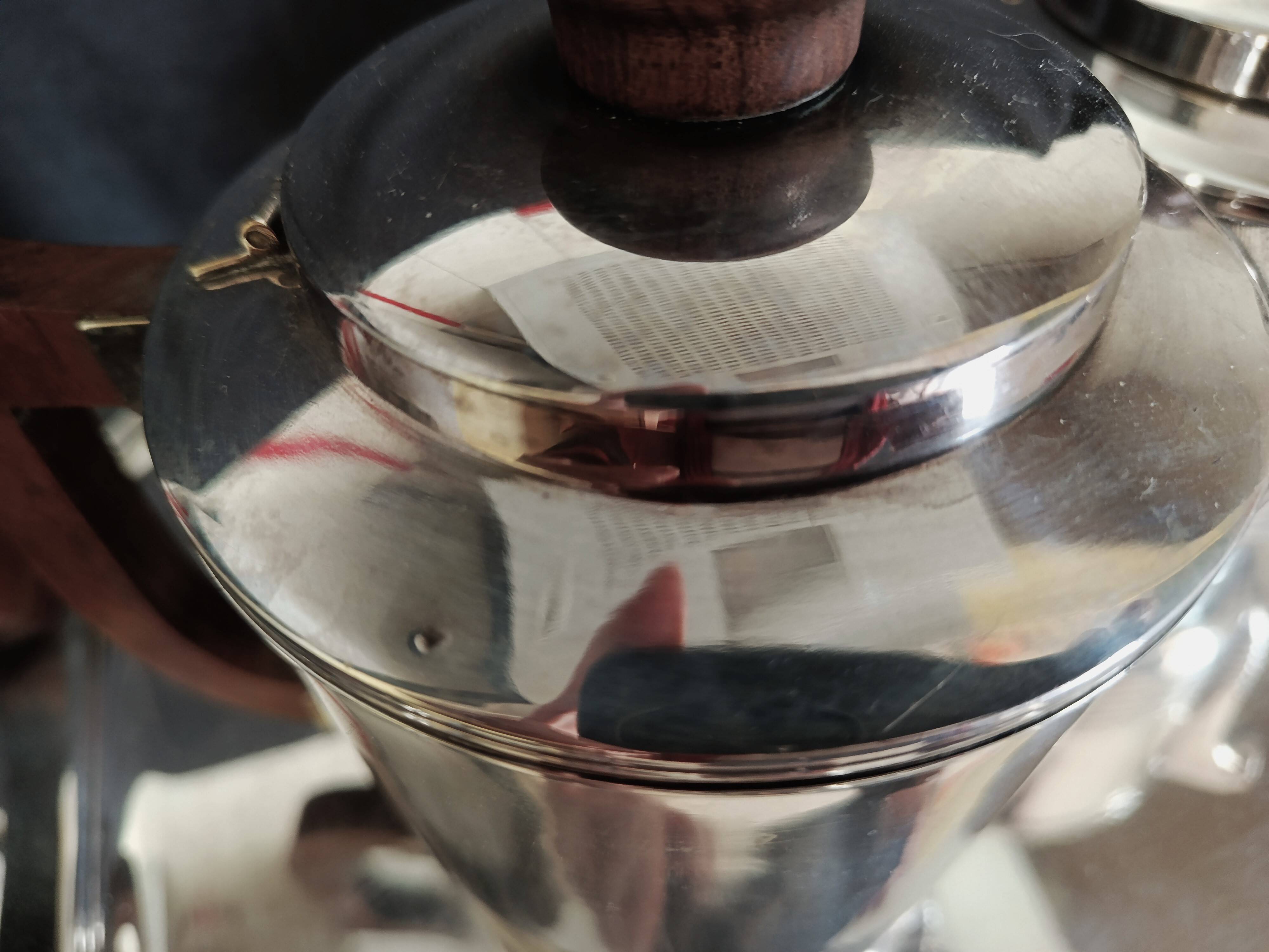 Art Deco coffee and tea service, silversmith Noël Collet, 1930s, 5 pieces.