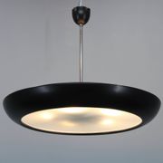 Bauhaus "UFO" pendant light by Josef Hurka for Napako, Czechoslovakia, 1940s